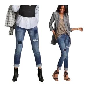 Cabi Slim Boyfriend Patched Jeans #5308